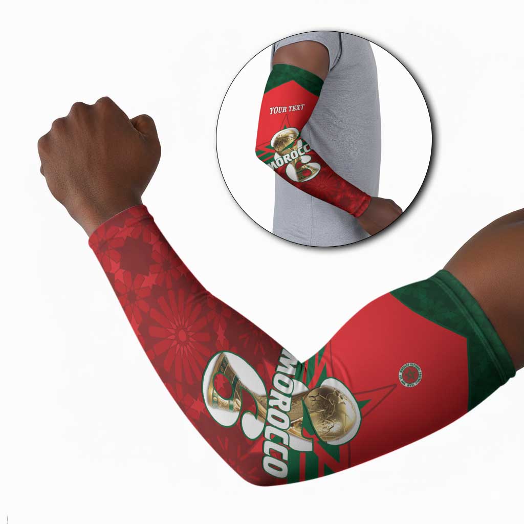 Personalized Morocco Football Arm Sleeves 2026 Come On Atlas Lions - Wonder Print Shop