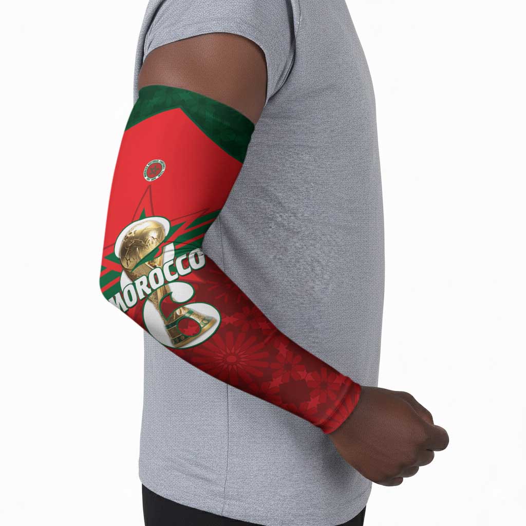 Personalized Morocco Football Arm Sleeves 2026 Come On Atlas Lions - Wonder Print Shop