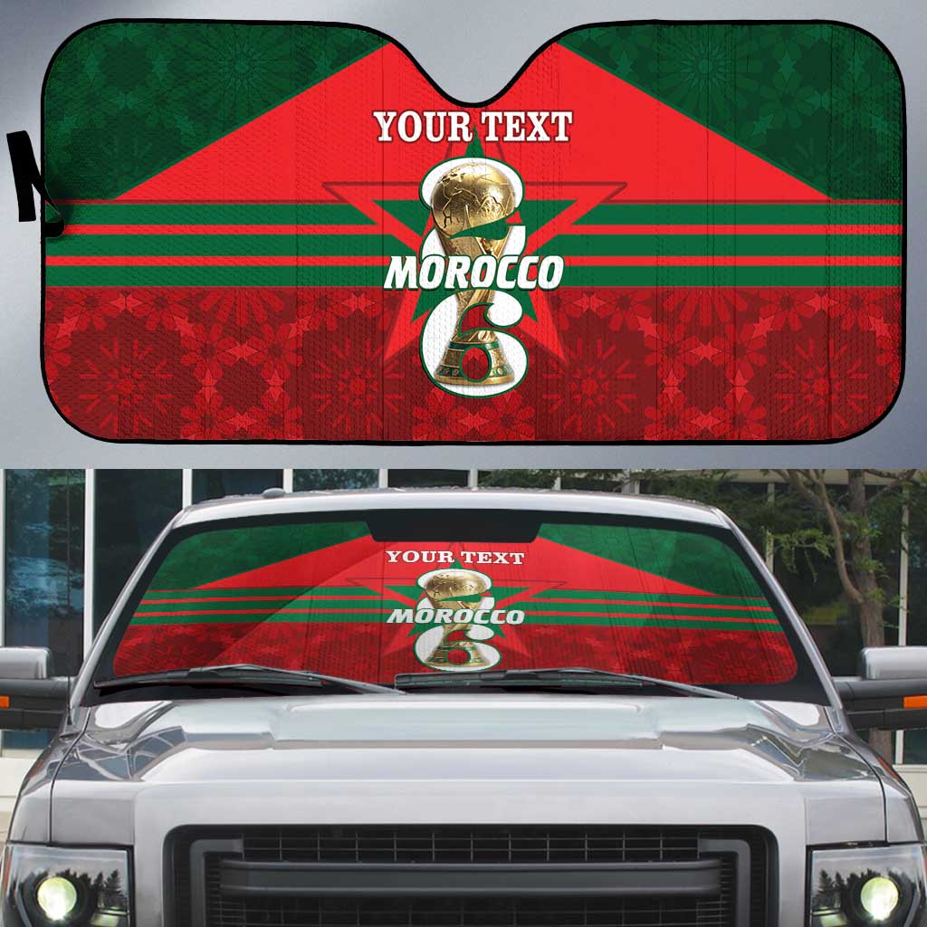 Personalized Morocco Football Auto Sun Shade 2026 Come On Atlas Lions - Wonder Print Shop