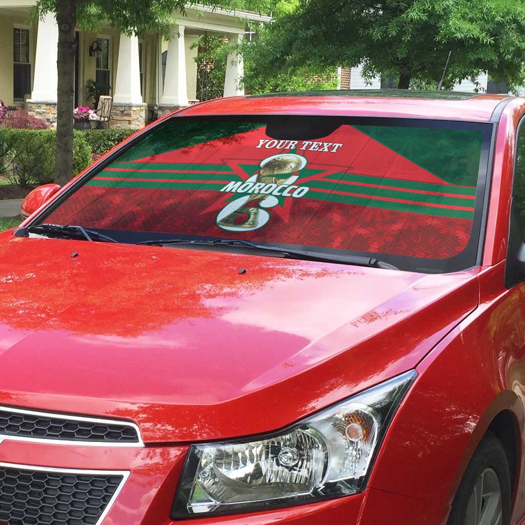 Personalized Morocco Football Auto Sun Shade 2026 Come On Atlas Lions - Wonder Print Shop