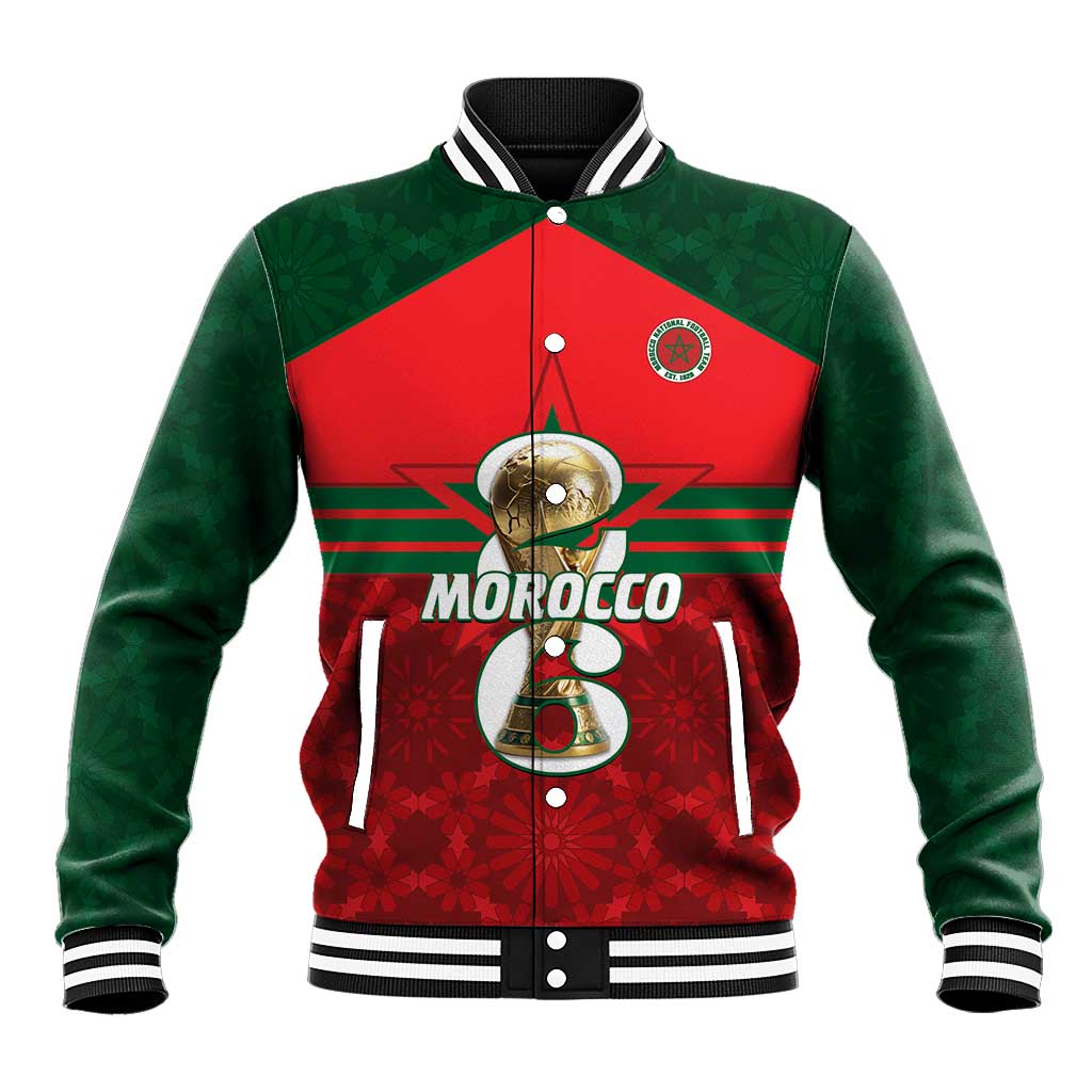 Personalized Morocco Football Baseball Jacket 2026 Come On Atlas Lions - Wonder Print Shop