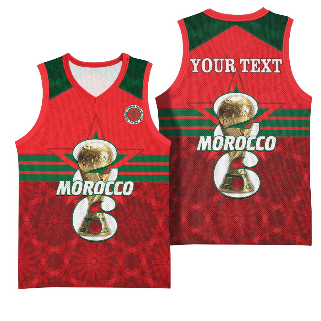 Personalized Morocco Football Basketball Jersey 2026 Come On Atlas Lions - Wonder Print Shop