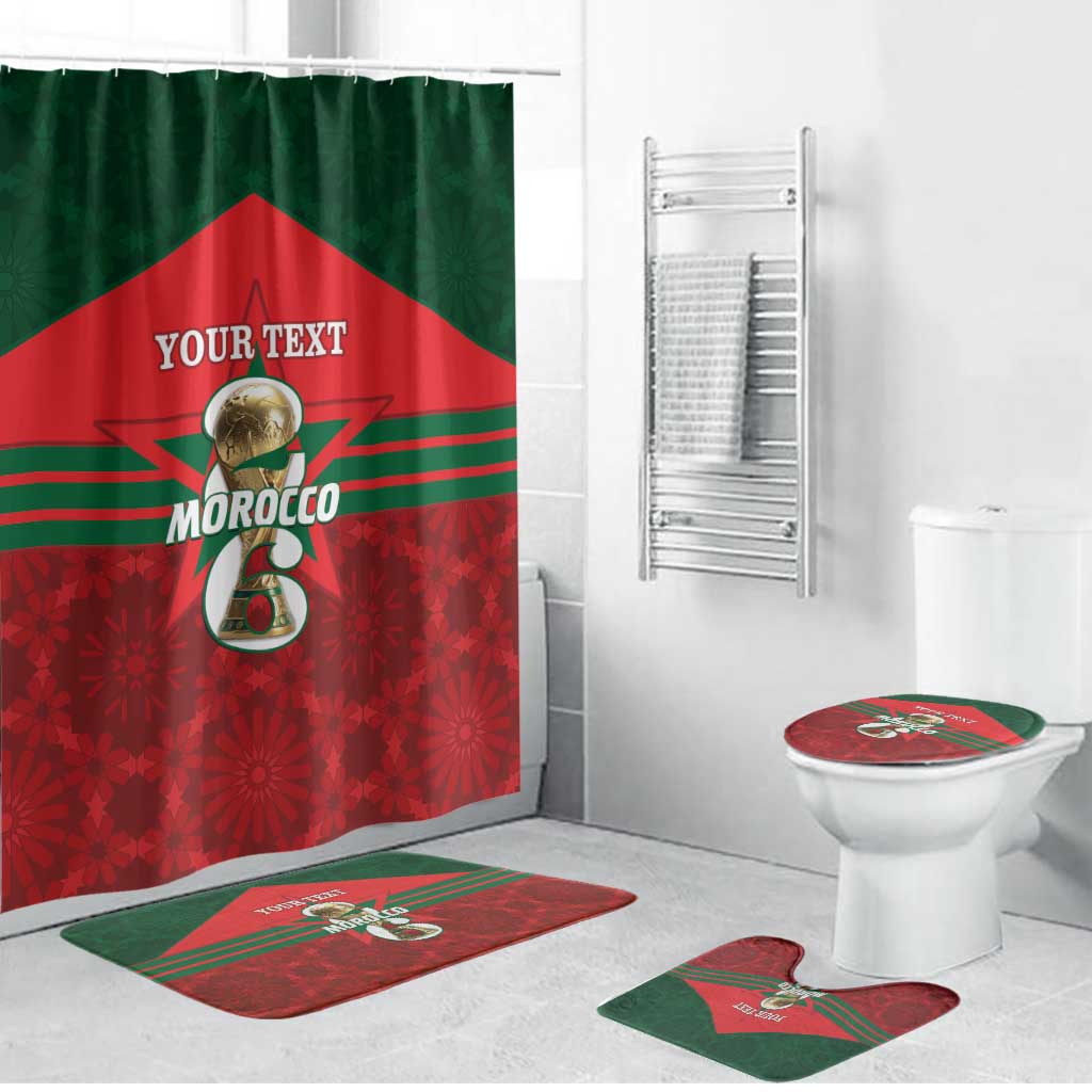 Personalized Morocco Football Bathroom Set 2026 Come On Atlas Lions - Wonder Print Shop