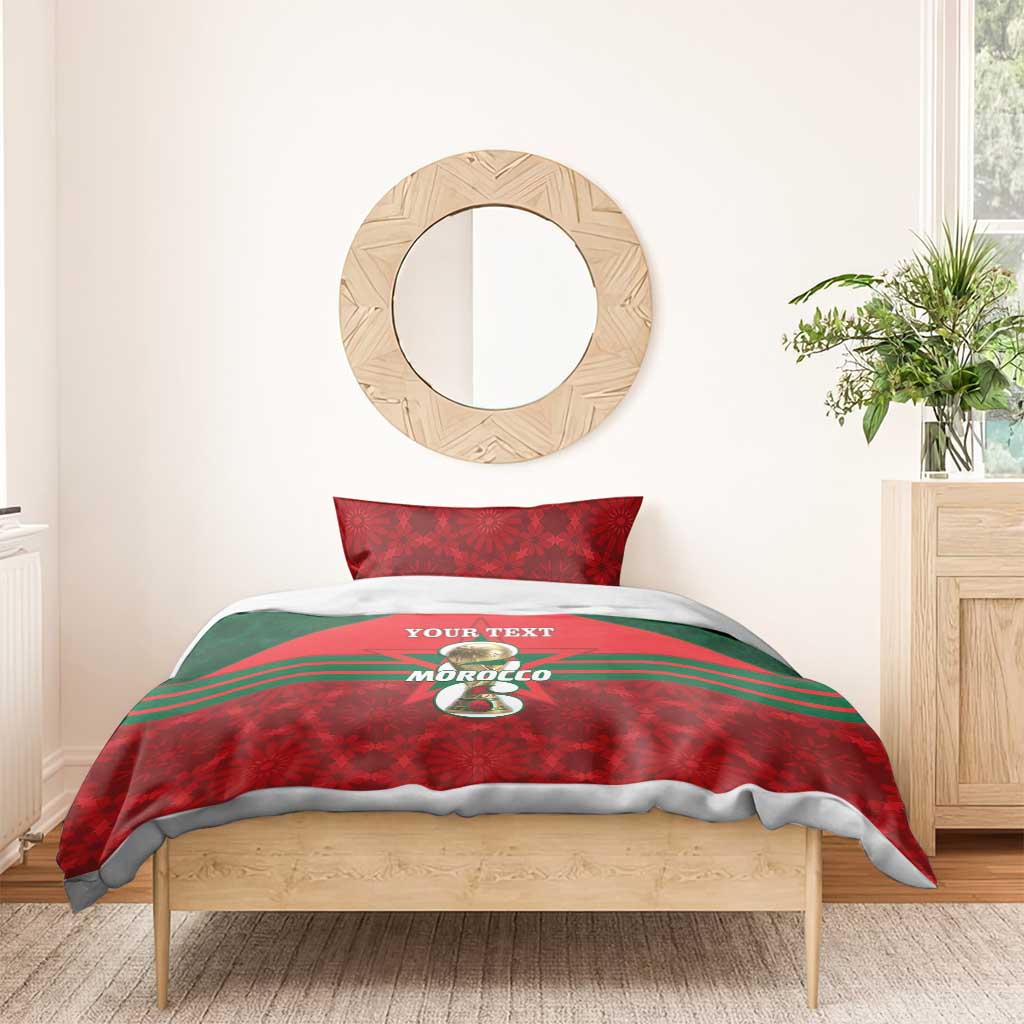 Personalized Morocco Football Bedding Set 2026 Come On Atlas Lions - Wonder Print Shop