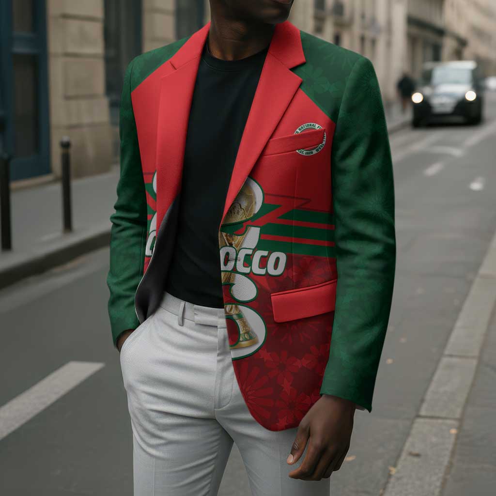 Personalized Morocco Football Blazer 2026 Come On Atlas Lions - Wonder Print Shop