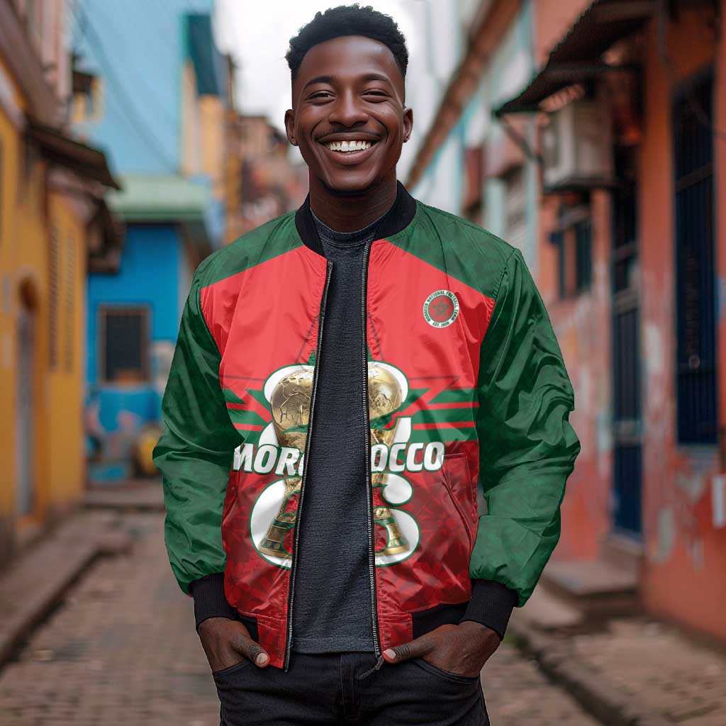 Personalized Morocco Football Bomber Jacket 2026 Come On Atlas Lions - Wonder Print Shop