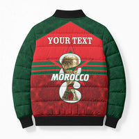 Personalized Morocco Football Bomber Puffer Jacket 2026 Come On Atlas Lions - Wonder Print Shop