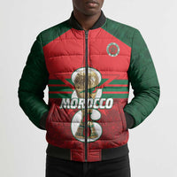 Personalized Morocco Football Bomber Puffer Jacket 2026 Come On Atlas Lions - Wonder Print Shop