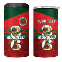 Personalized Morocco Football 4 in 1 Can Cooler Tumbler 2026 Come On Atlas Lions - Wonder Print Shop