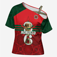 Personalized Morocco Football Cross Shoulder Shirt 2026 Come On Atlas Lions - Wonder Print Shop