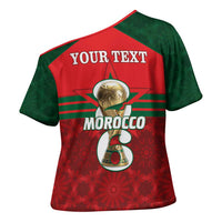 Personalized Morocco Football Cross Shoulder Shirt 2026 Come On Atlas Lions - Wonder Print Shop