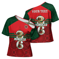 Personalized Morocco Football Cross Shoulder Shirt 2026 Come On Atlas Lions - Wonder Print Shop