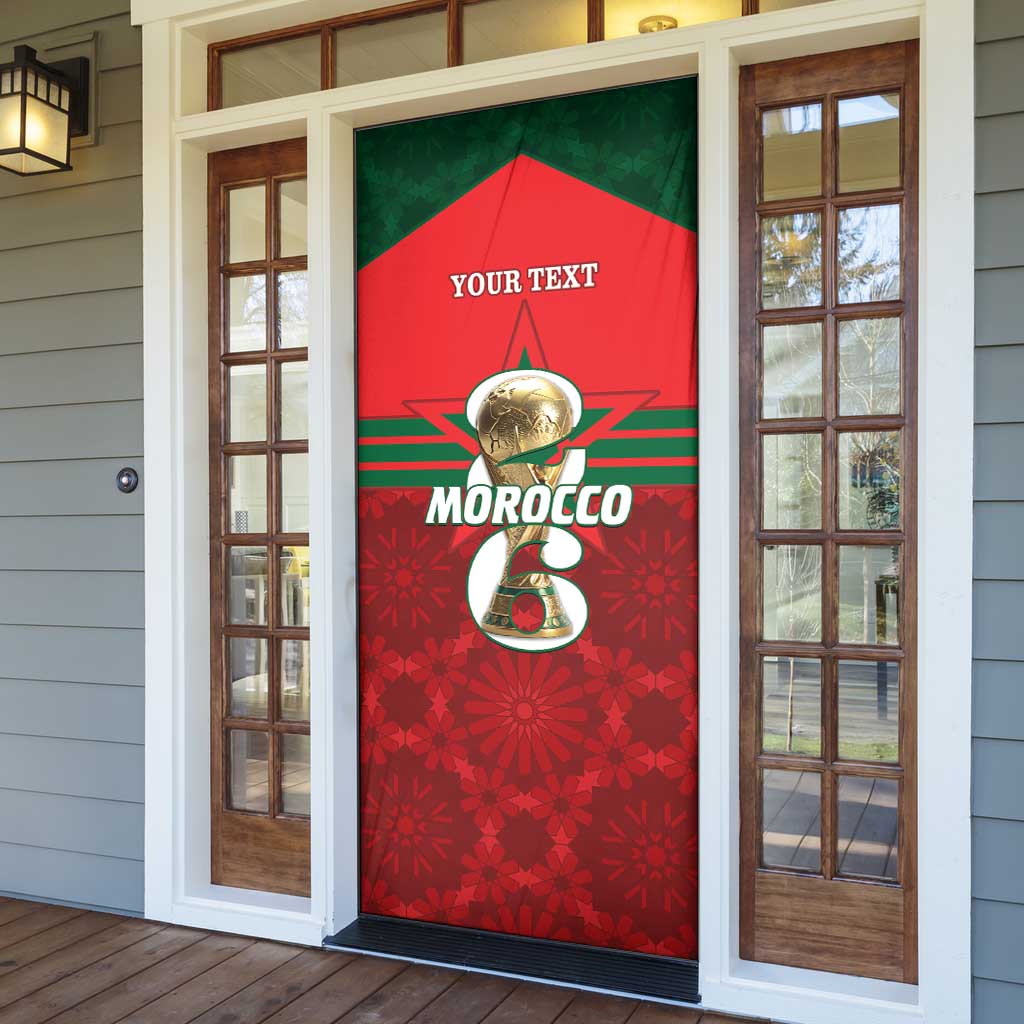 Personalized Morocco Football Door Cover 2026 Come On Atlas Lions - Wonder Print Shop
