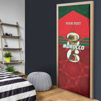 Personalized Morocco Football Door Cover 2026 Come On Atlas Lions - Wonder Print Shop