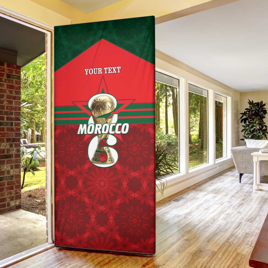 Personalized Morocco Football Door Cover 2026 Come On Atlas Lions - Wonder Print Shop