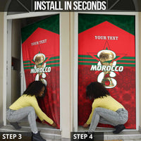 Personalized Morocco Football Door Cover 2026 Come On Atlas Lions - Wonder Print Shop