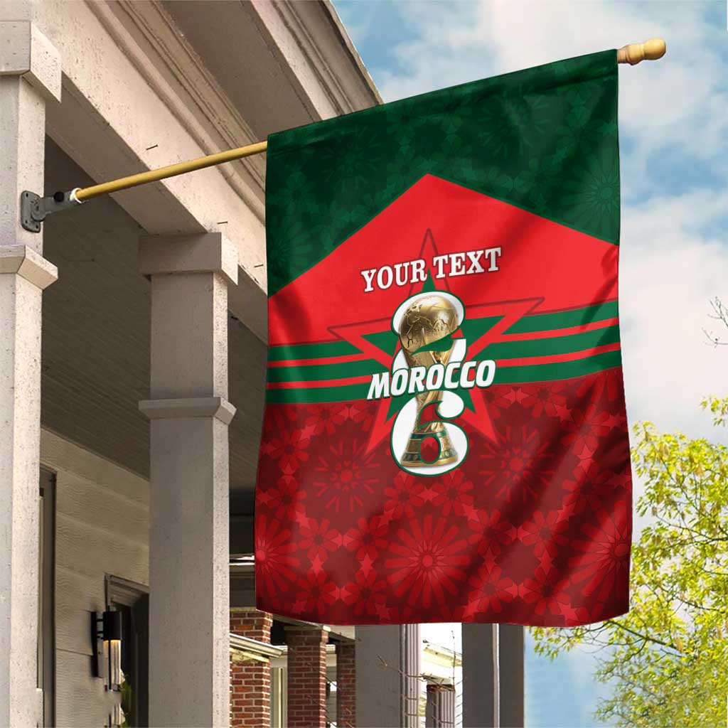 Personalized Morocco Football Garden Flag 2026 Come On Atlas Lions - Wonder Print Shop