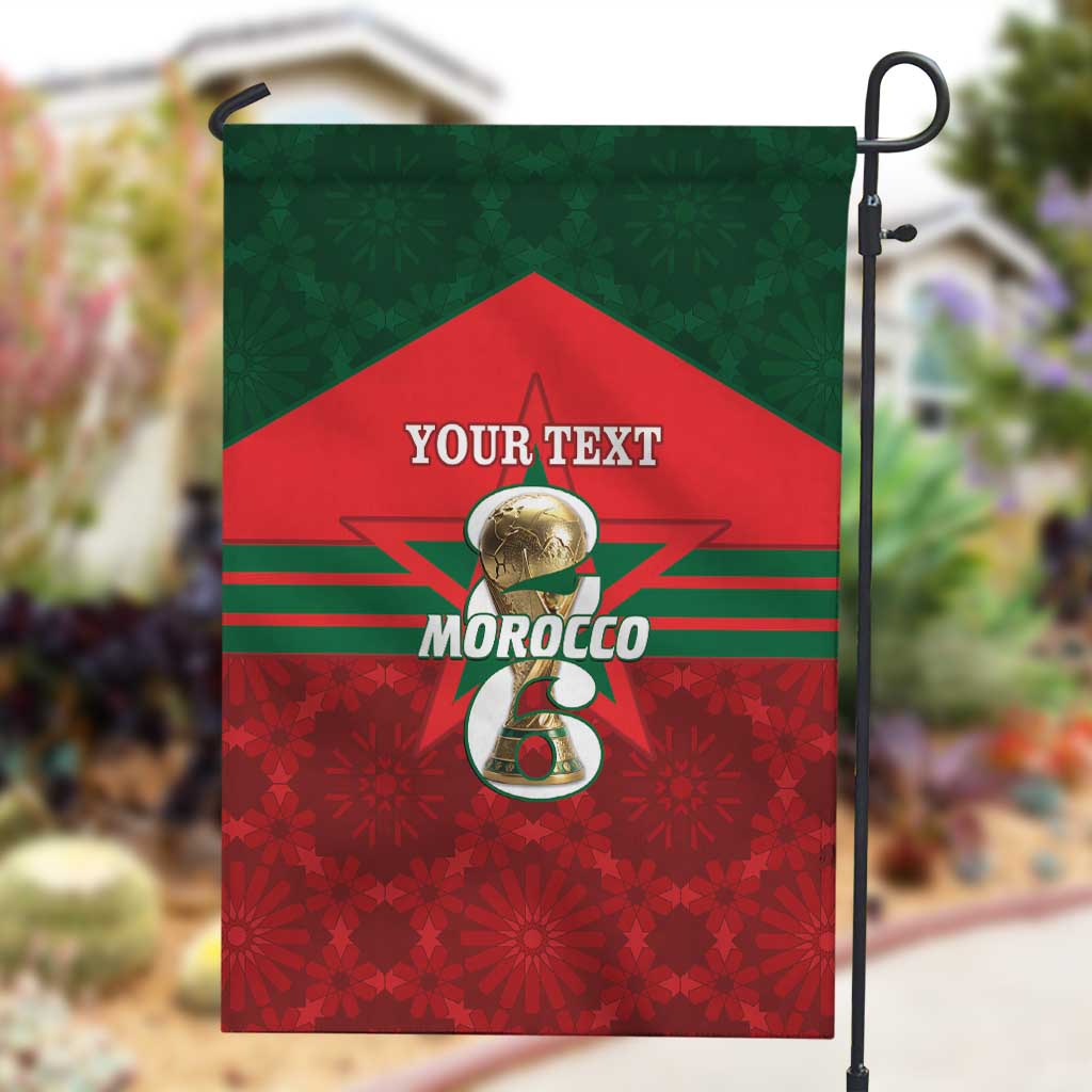 Personalized Morocco Football Garden Flag 2026 Come On Atlas Lions - Wonder Print Shop