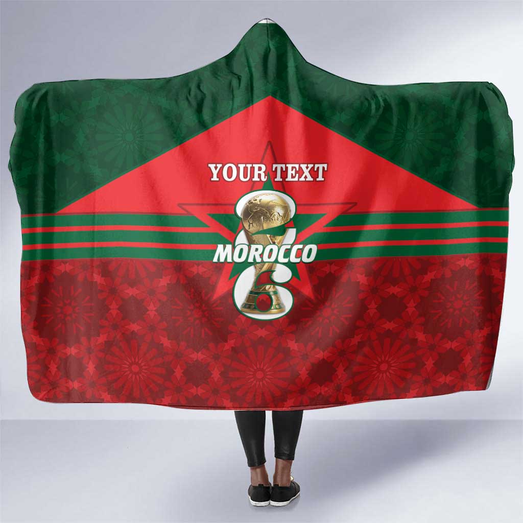 Personalized Morocco Football Hooded Blanket 2026 Come On Atlas Lions - Wonder Print Shop