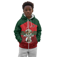 Personalized Morocco Football Kid Hoodie 2026 Come On Atlas Lions - Wonder Print Shop