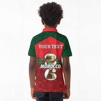 Personalized Morocco Football Kid Polo Shirt 2026 Come On Atlas Lions LT14