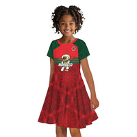 Personalized Morocco Football Kid Short Sleeve Dress 2026 Come On Atlas Lions LT14