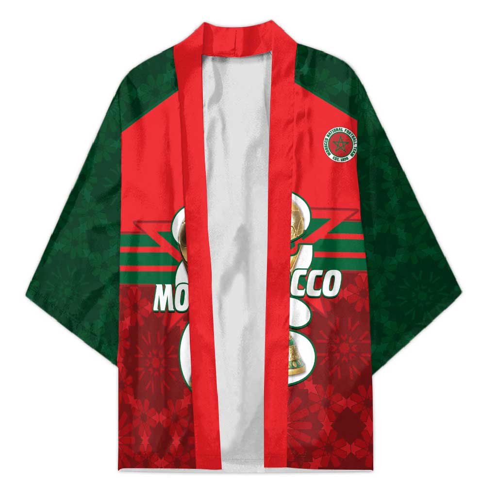 Personalized Morocco Football Kimono 2026 Come On Atlas Lions - Wonder Print Shop