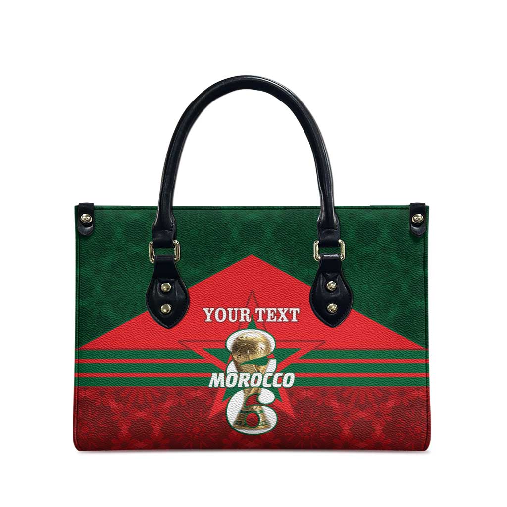 Personalized Morocco Football Leather Bag 2026 Come On Atlas Lions - Wonder Print Shop