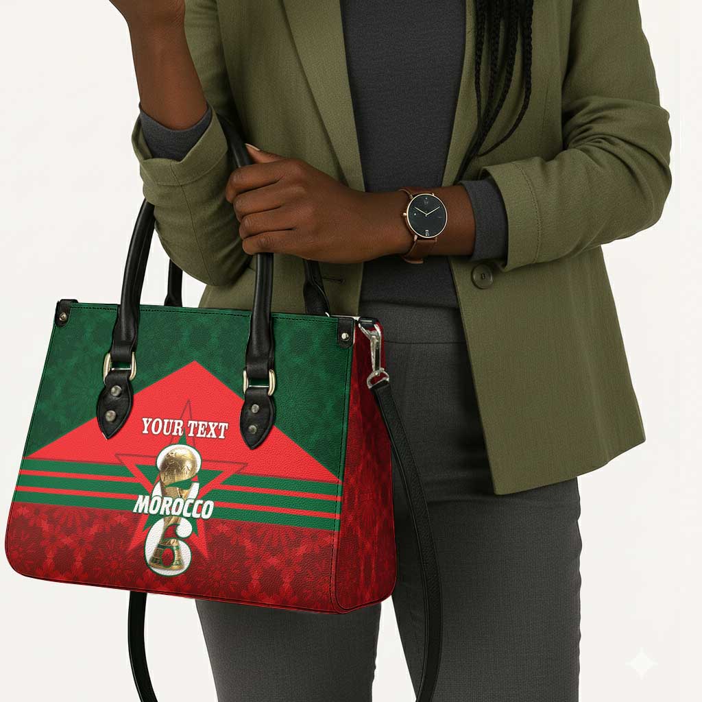 Personalized Morocco Football Leather Bag 2026 Come On Atlas Lions - Wonder Print Shop