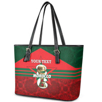 Personalized Morocco Football Leather Tote Bag 2026 Come On Atlas Lions - Wonder Print Shop