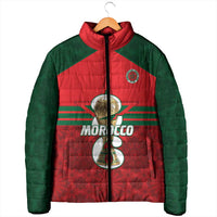 Personalized Morocco Football Padded Jacket 2026 Come On Atlas Lions - Wonder Print Shop
