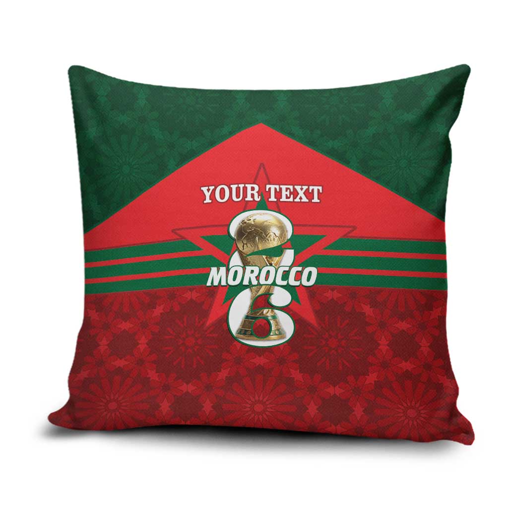 Personalized Morocco Football Pillow Cover 2026 Come On Atlas Lions - Wonder Print Shop