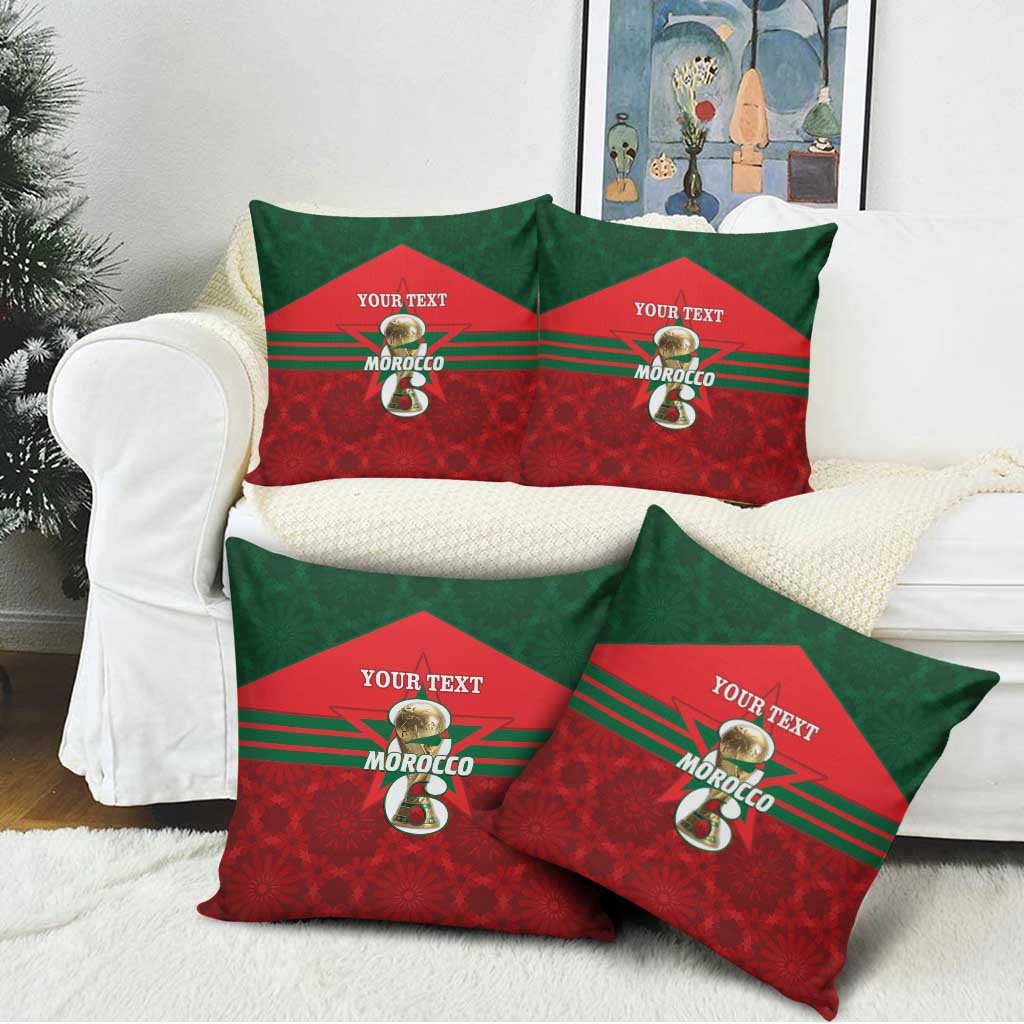 Personalized Morocco Football Pillow Cover 2026 Come On Atlas Lions - Wonder Print Shop