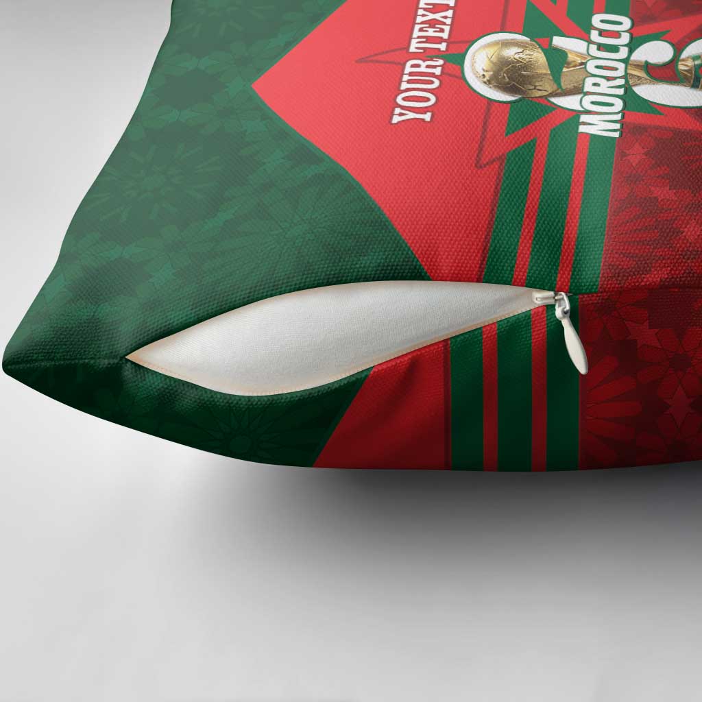 Personalized Morocco Football Pillow Cover 2026 Come On Atlas Lions - Wonder Print Shop