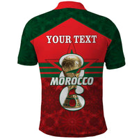 Personalized Morocco Football Polo Shirt 2026 Come On Atlas Lions LT14