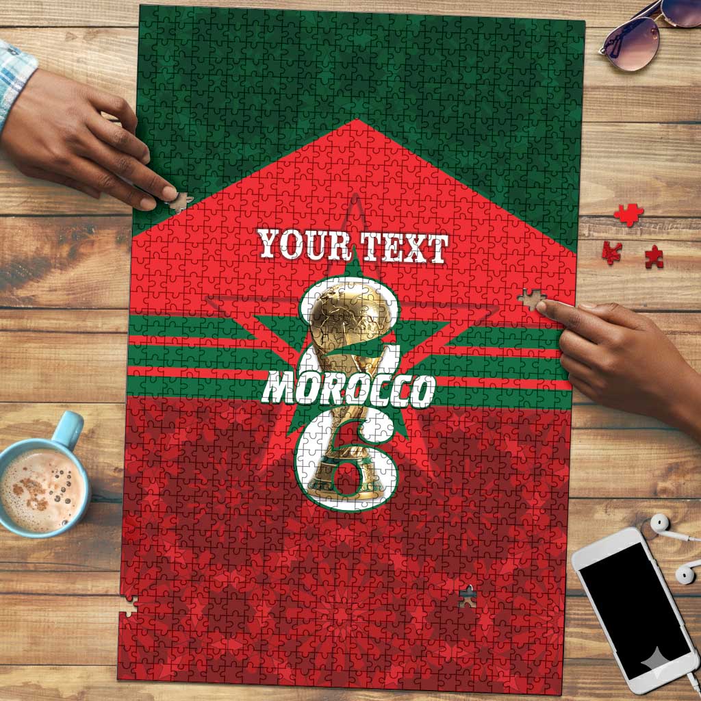 Personalized Morocco Football Puzzle 2026 Come On Atlas Lions - Wonder Print Shop