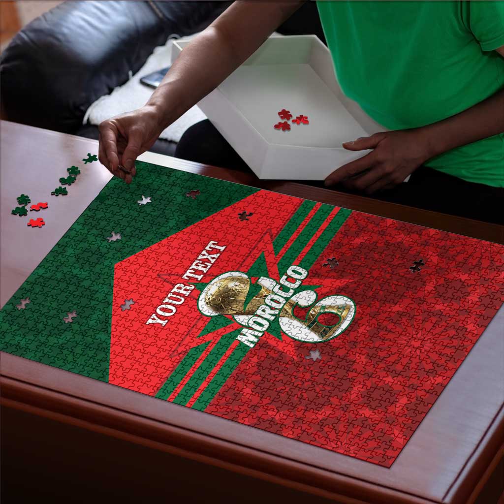 Personalized Morocco Football Puzzle 2026 Come On Atlas Lions - Wonder Print Shop