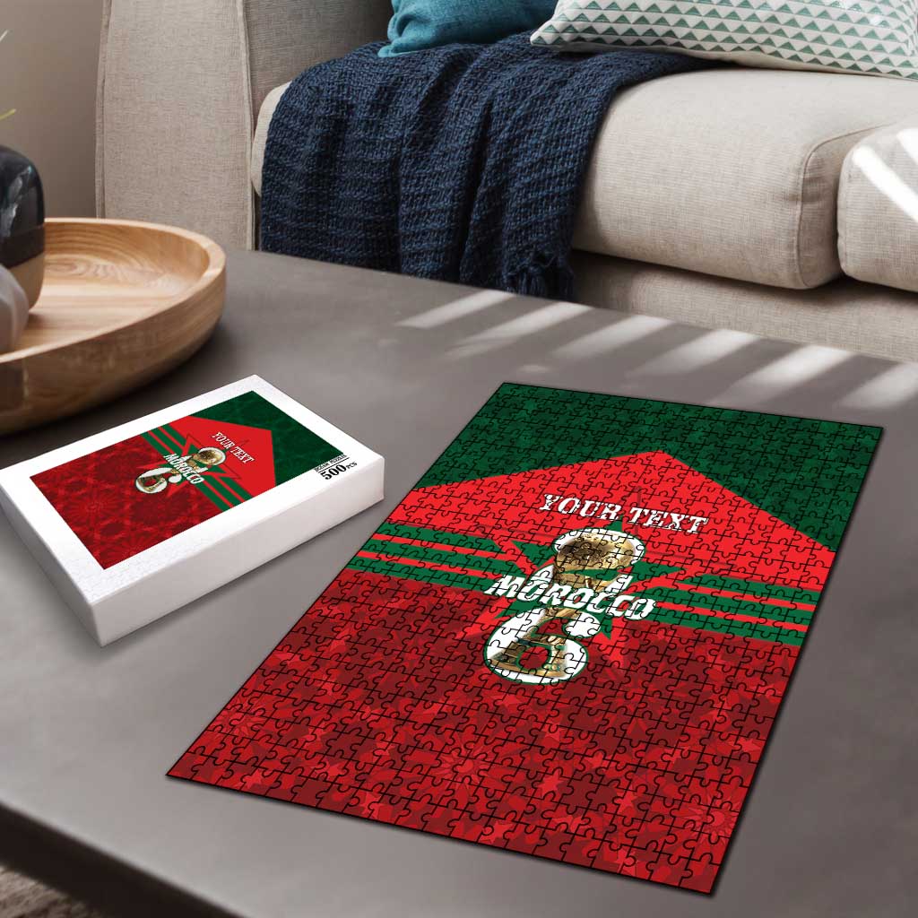 Personalized Morocco Football Puzzle 2026 Come On Atlas Lions - Wonder Print Shop
