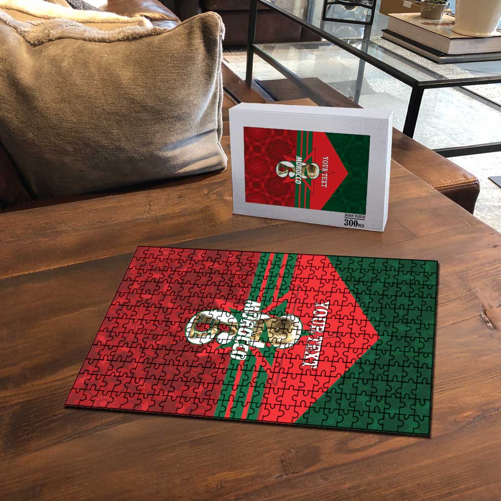 Personalized Morocco Football Puzzle 2026 Come On Atlas Lions - Wonder Print Shop