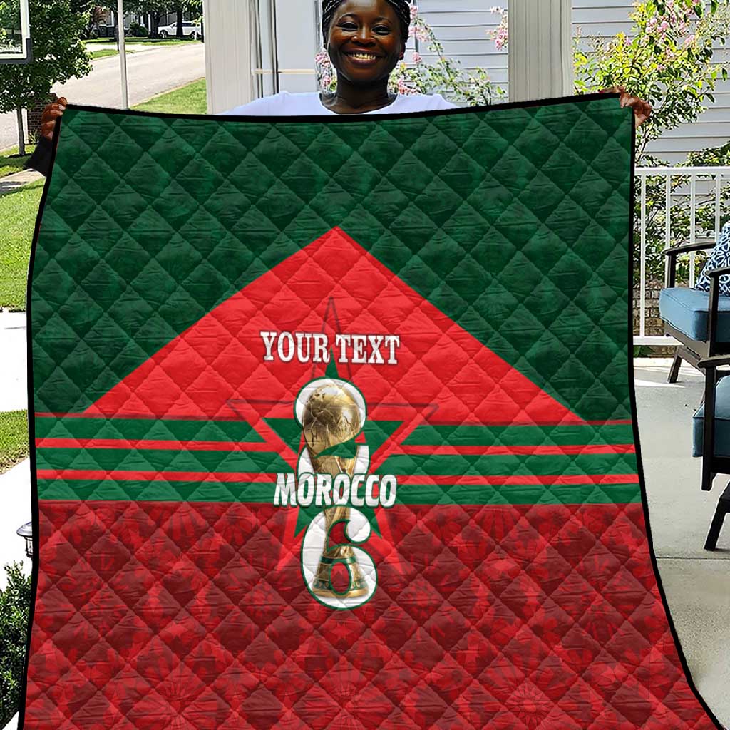 Personalized Morocco Football Quilt 2026 Come On Atlas Lions - Wonder Print Shop