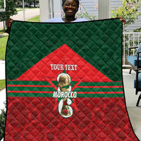 Personalized Morocco Football Quilt 2026 Come On Atlas Lions - Wonder Print Shop