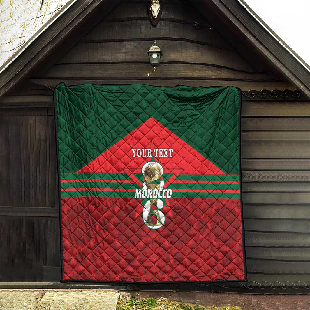 Personalized Morocco Football Quilt 2026 Come On Atlas Lions - Wonder Print Shop