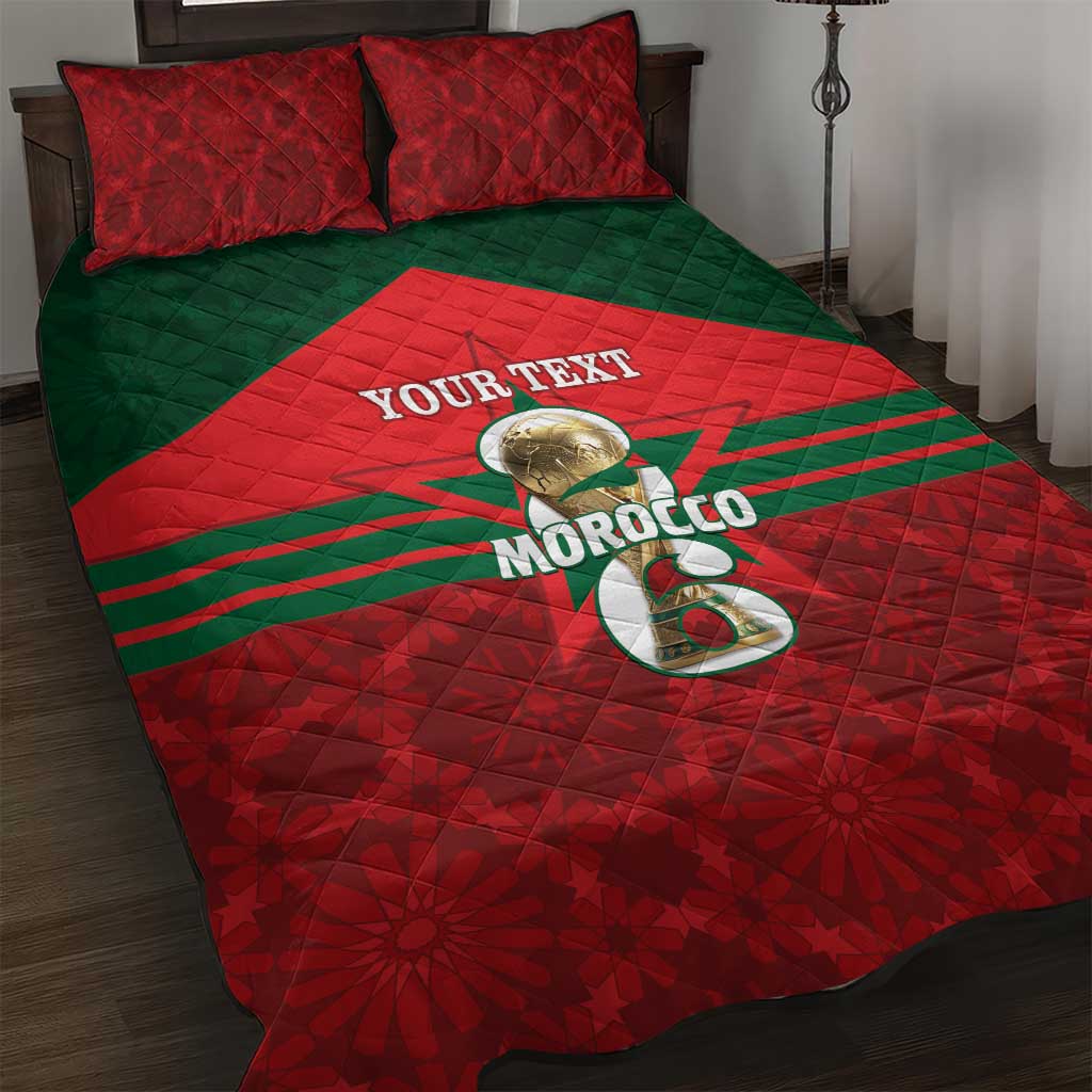 Personalized Morocco Football Quilt Bed Set 2026 Come On Atlas Lions - Wonder Print Shop
