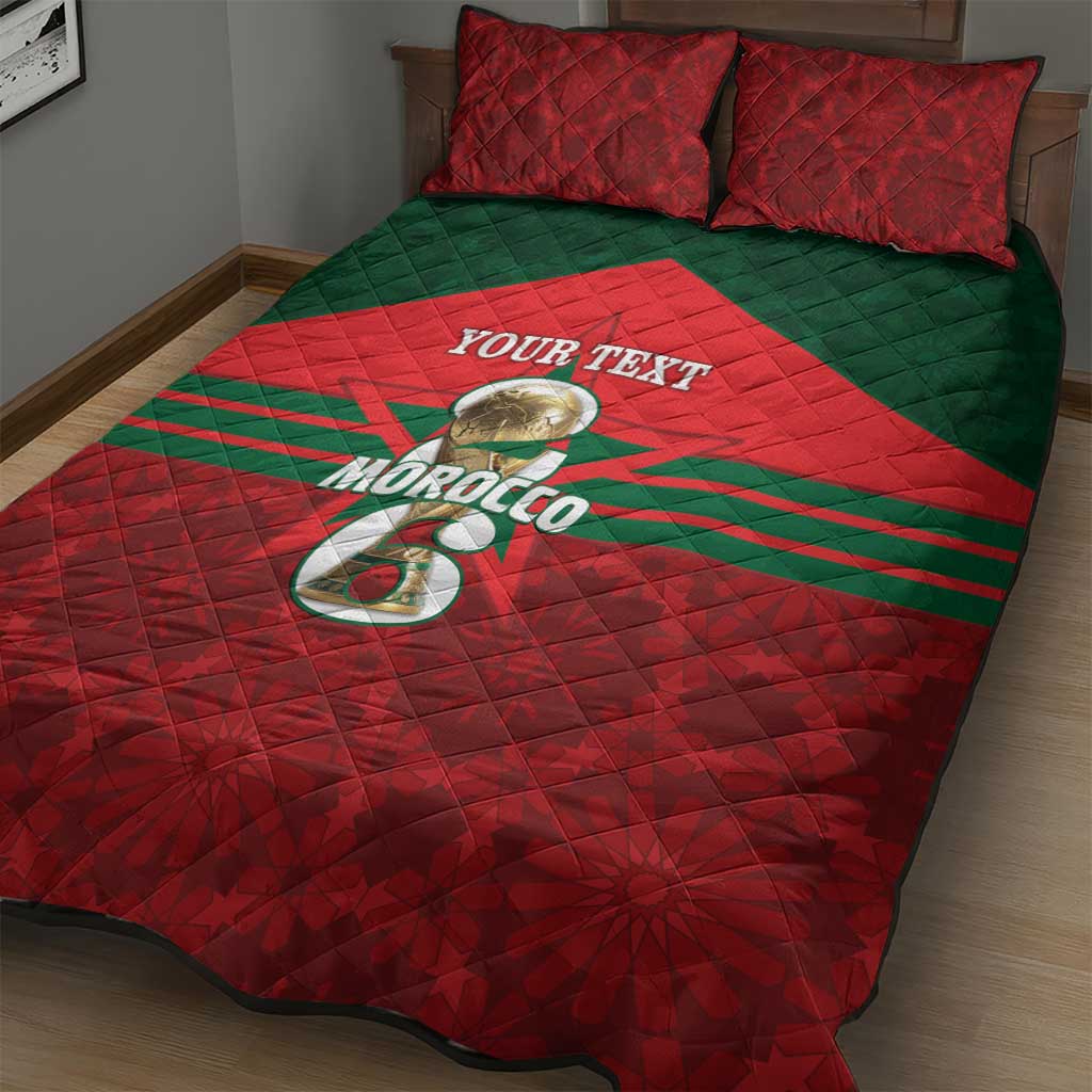 Personalized Morocco Football Quilt Bed Set 2026 Come On Atlas Lions - Wonder Print Shop