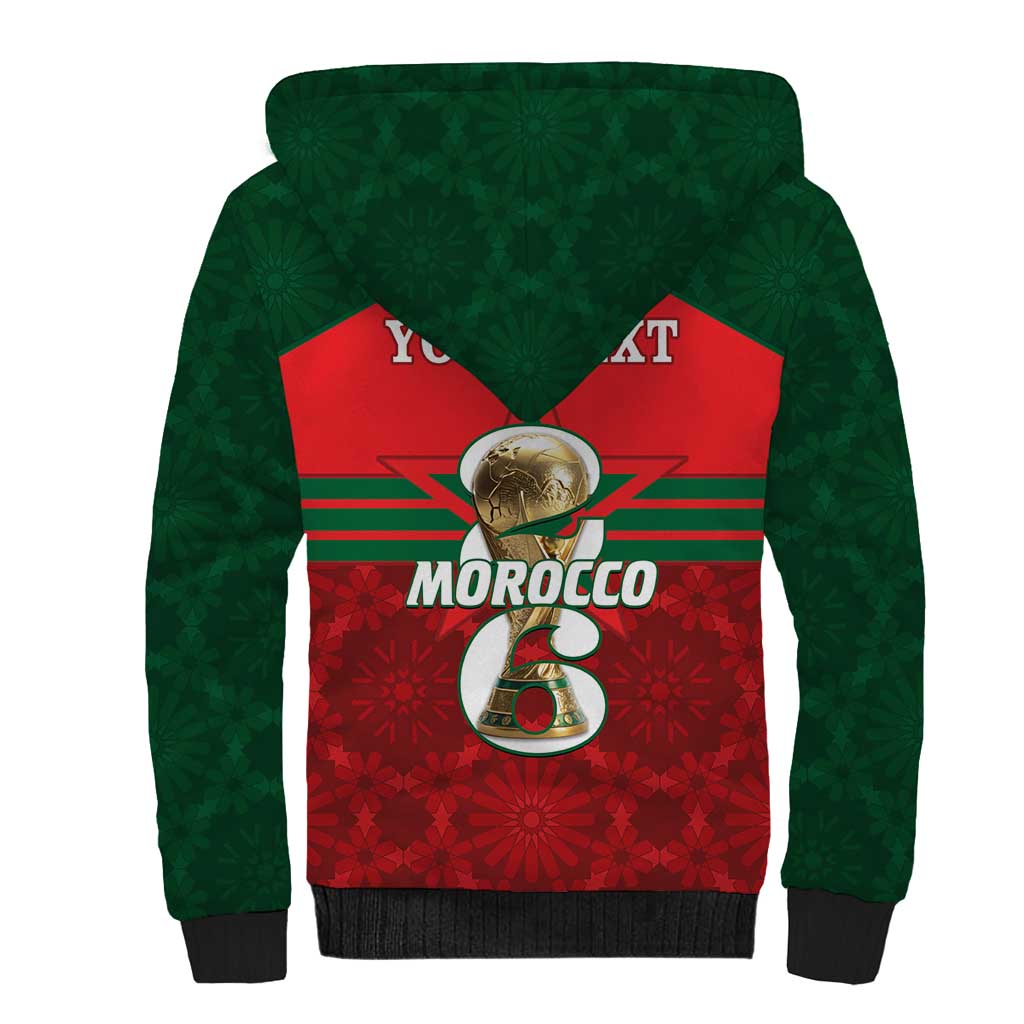 Personalized Morocco Football Sherpa Hoodie 2026 Come On Atlas Lions - Wonder Print Shop