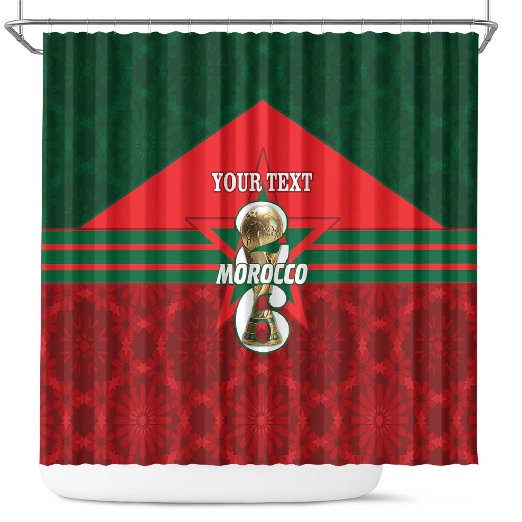 Personalized Morocco Football Shower Curtain 2026 Come On Atlas Lions - Wonder Print Shop