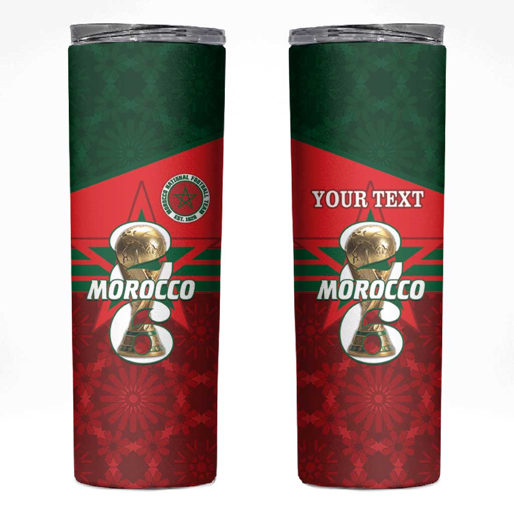 Personalized Morocco Football Skinny Tumbler 2026 Come On Atlas Lions - Wonder Print Shop