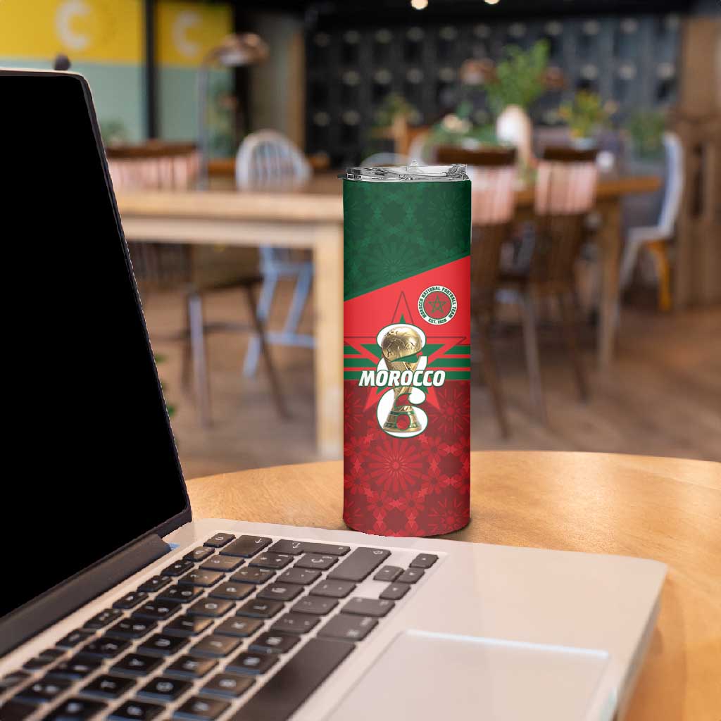 Personalized Morocco Football Skinny Tumbler 2026 Come On Atlas Lions - Wonder Print Shop