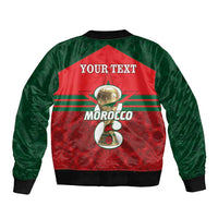 Personalized Morocco Football Sleeve Zip Bomber Jacket 2026 Come On Atlas Lions - Wonder Print Shop