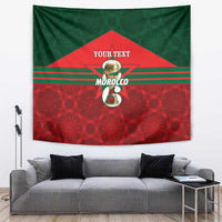 Personalized Morocco Football Tapestry 2026 Come On Atlas Lions - Wonder Print Shop